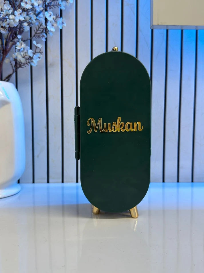 Viral 3-Fold Elegant Green Jewellery Box 💚✨ alternate view